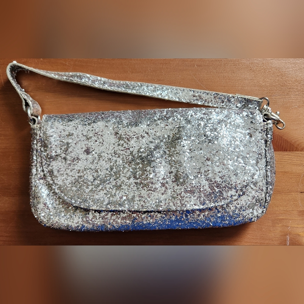 mark. Silver Glitter Clutch Wristlet